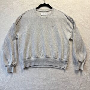 Abercrombie Kids Gray A&F Logo Crewneck Sweatshirt Size 15 16